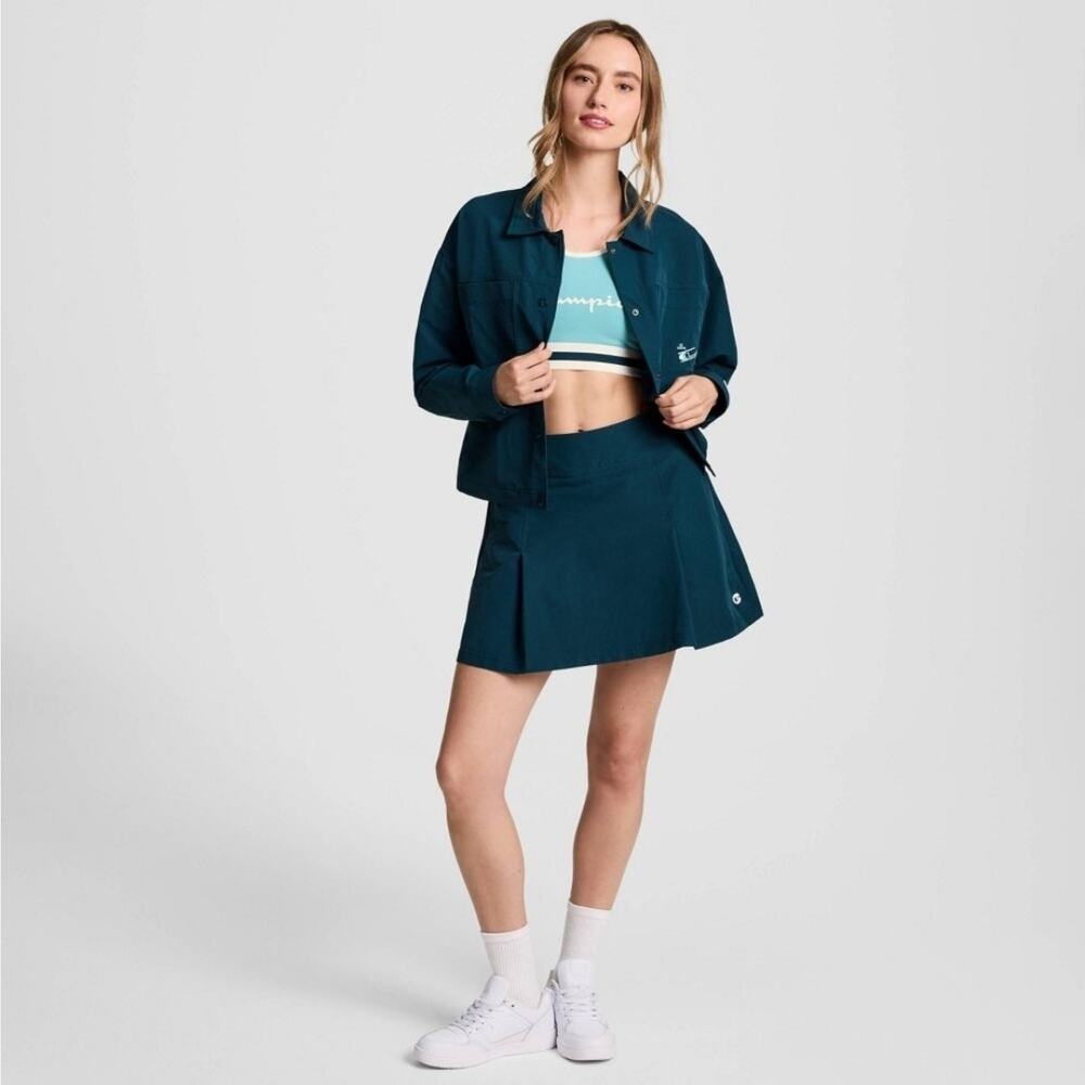 Champion Women's Snap Front Top, Blue, Size XL - Picture 5 of 6